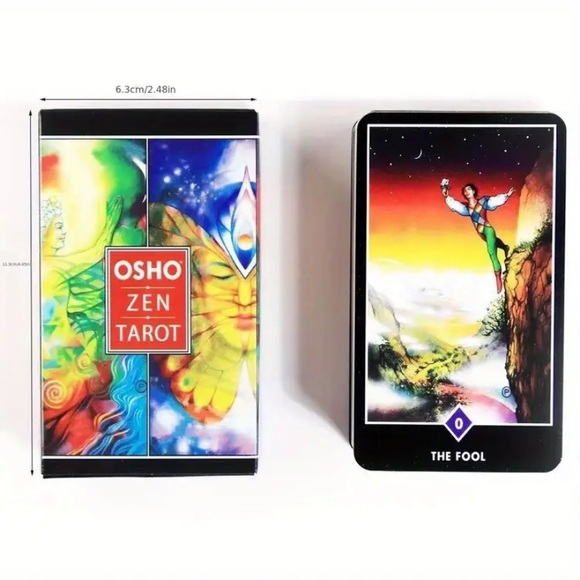 OSHO Zen Tarot Deck DELUXE BUNDLE w Tarot Card NECKLACE, Pouch, Crystals & More! - Picture 11 of 15
